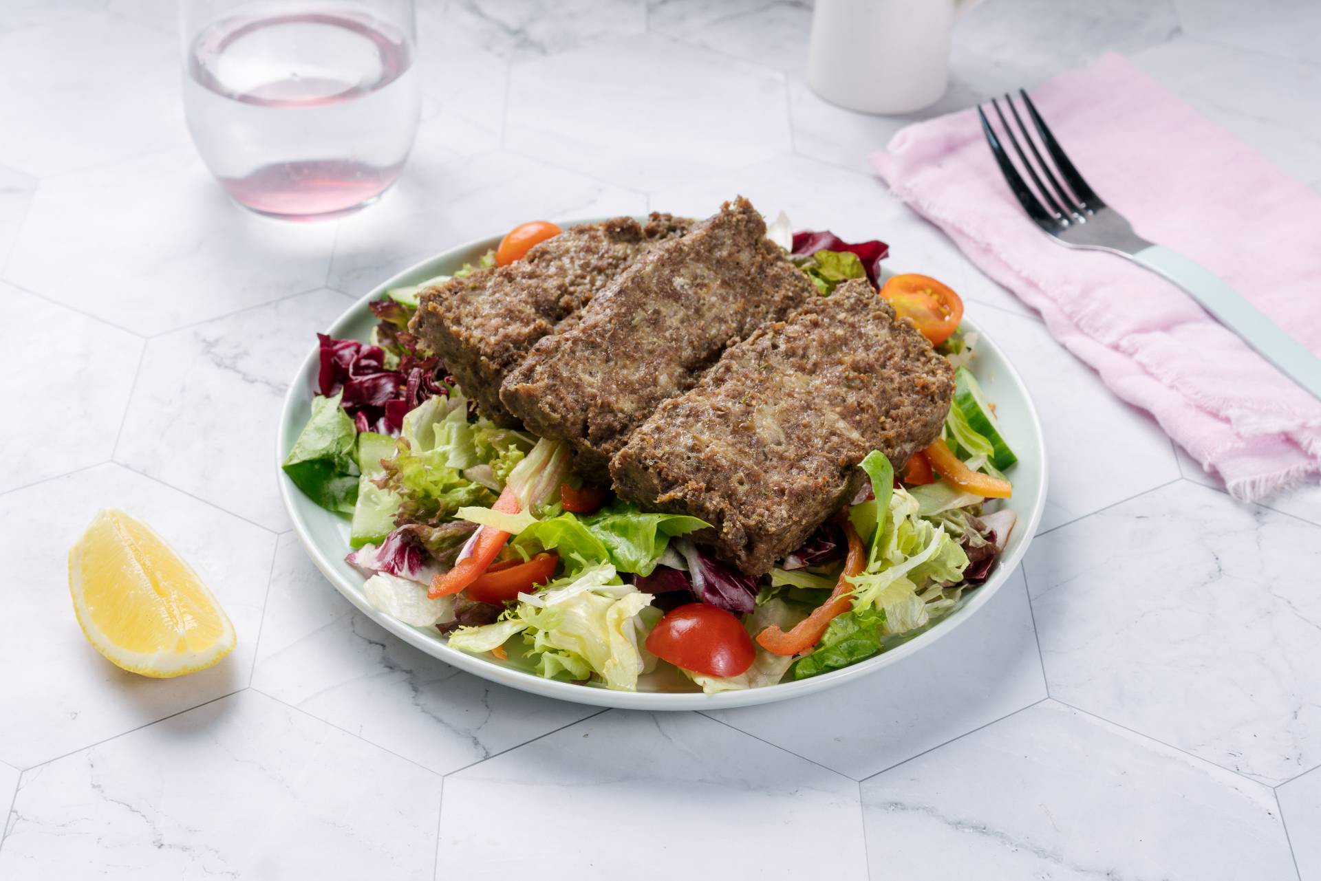 Meat Loaf with Salad