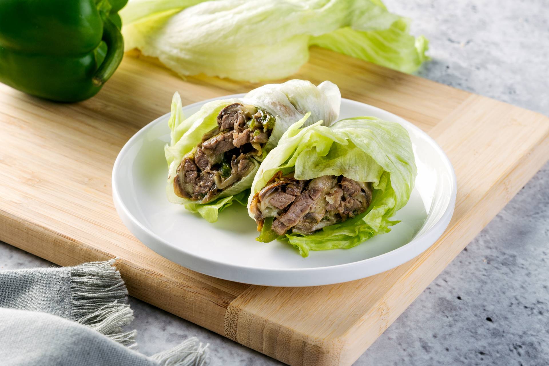 Philly Cheese Steak Lettuce Wrap