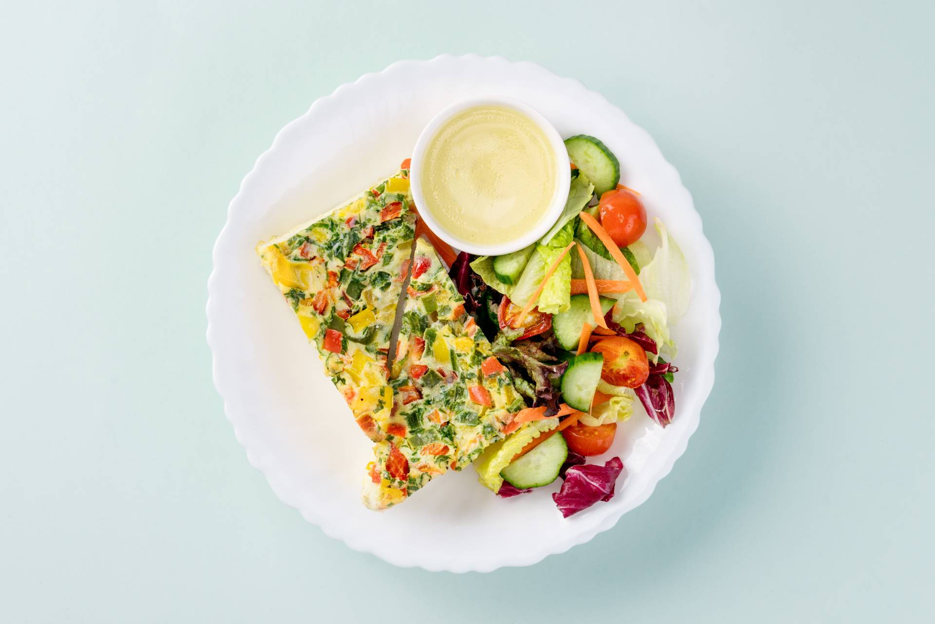 Bell Pepper Quiche with Salad
