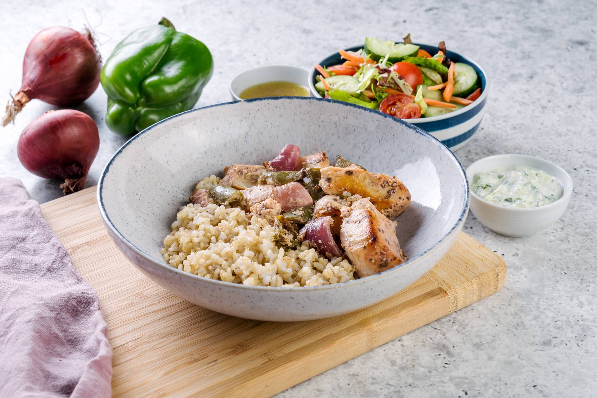 Chicken Shish Tawook with Brown Rice