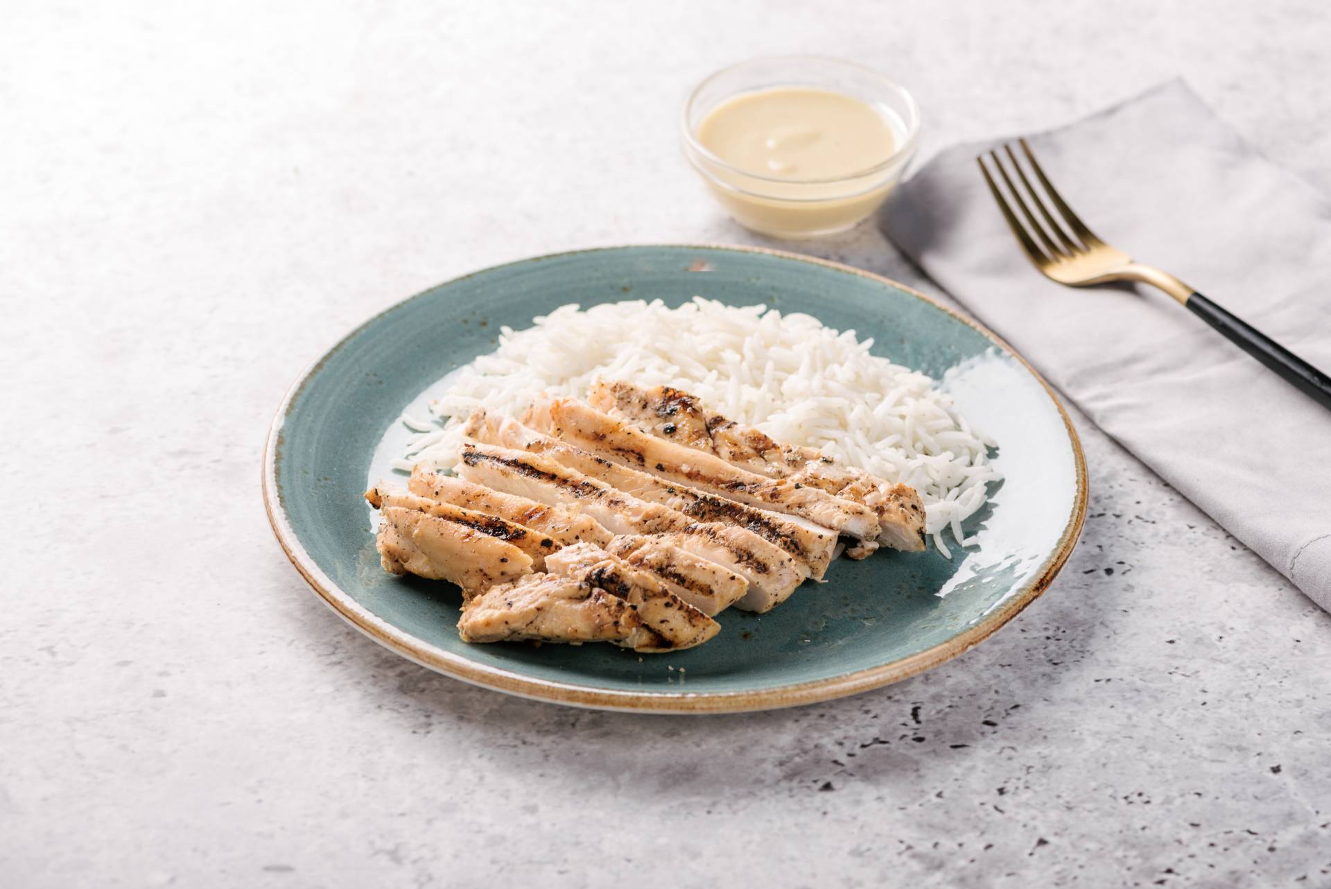 Grilled Chicken with White Rice
