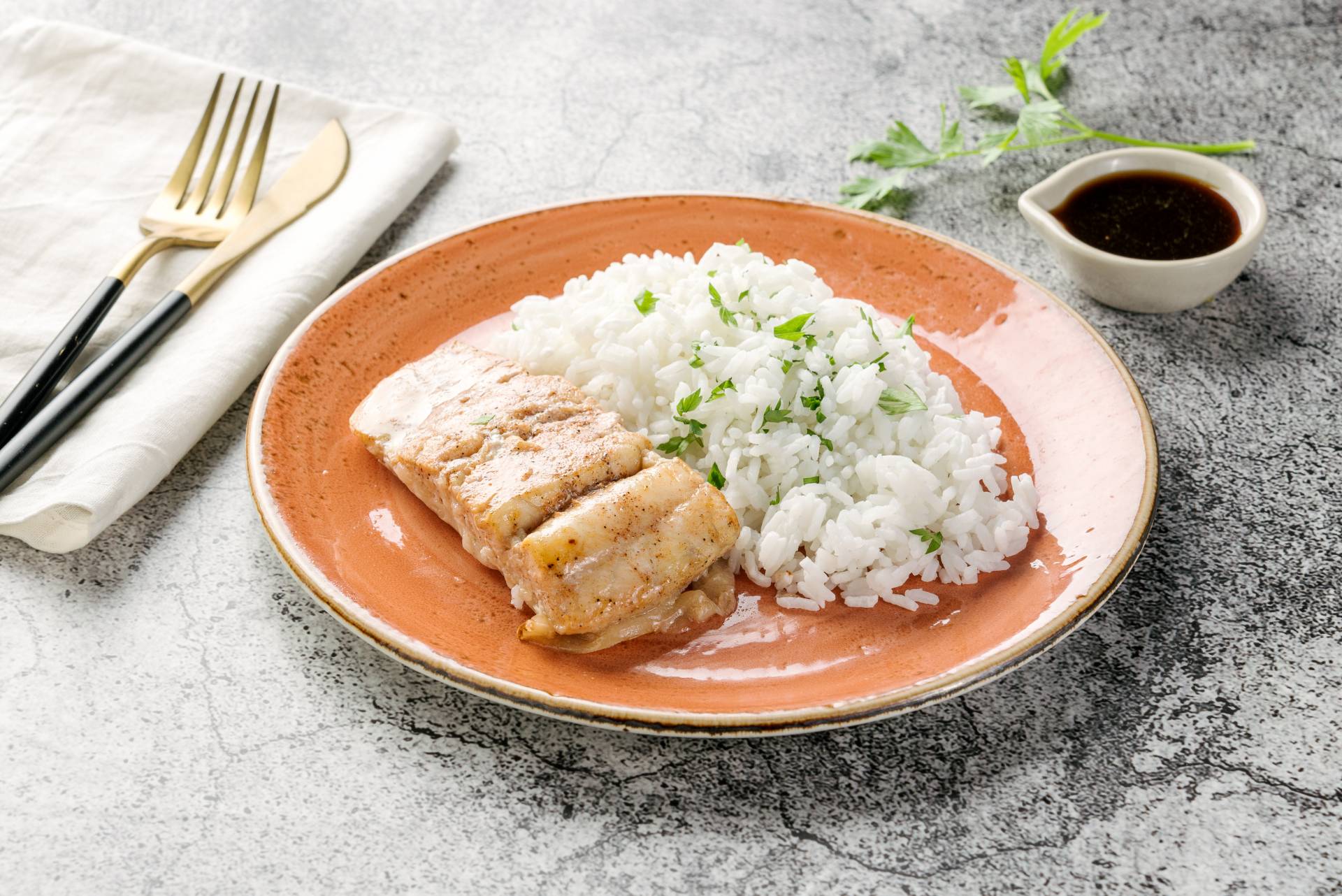 White Fish with White Rice