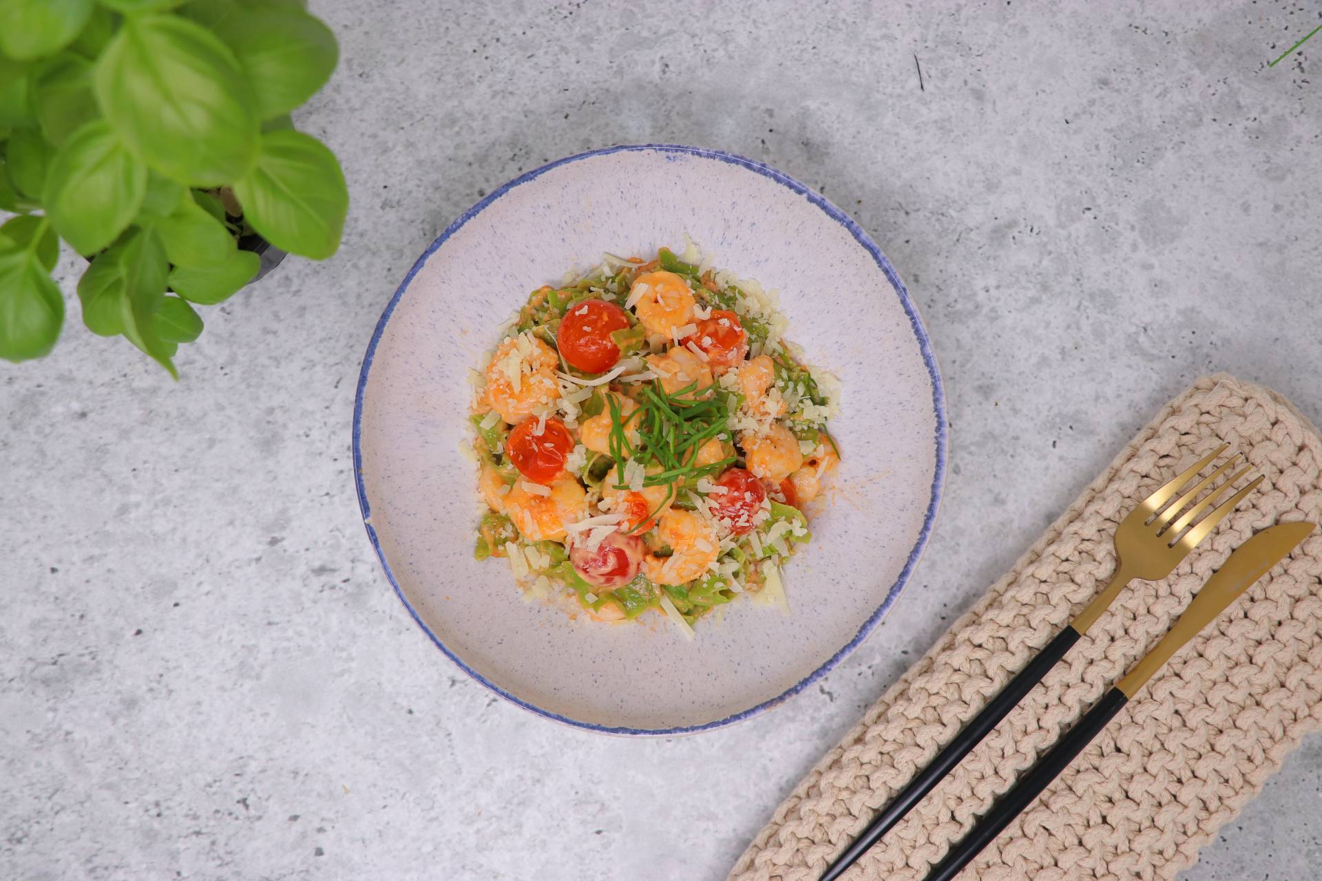 Shrimp Spinach Pasta