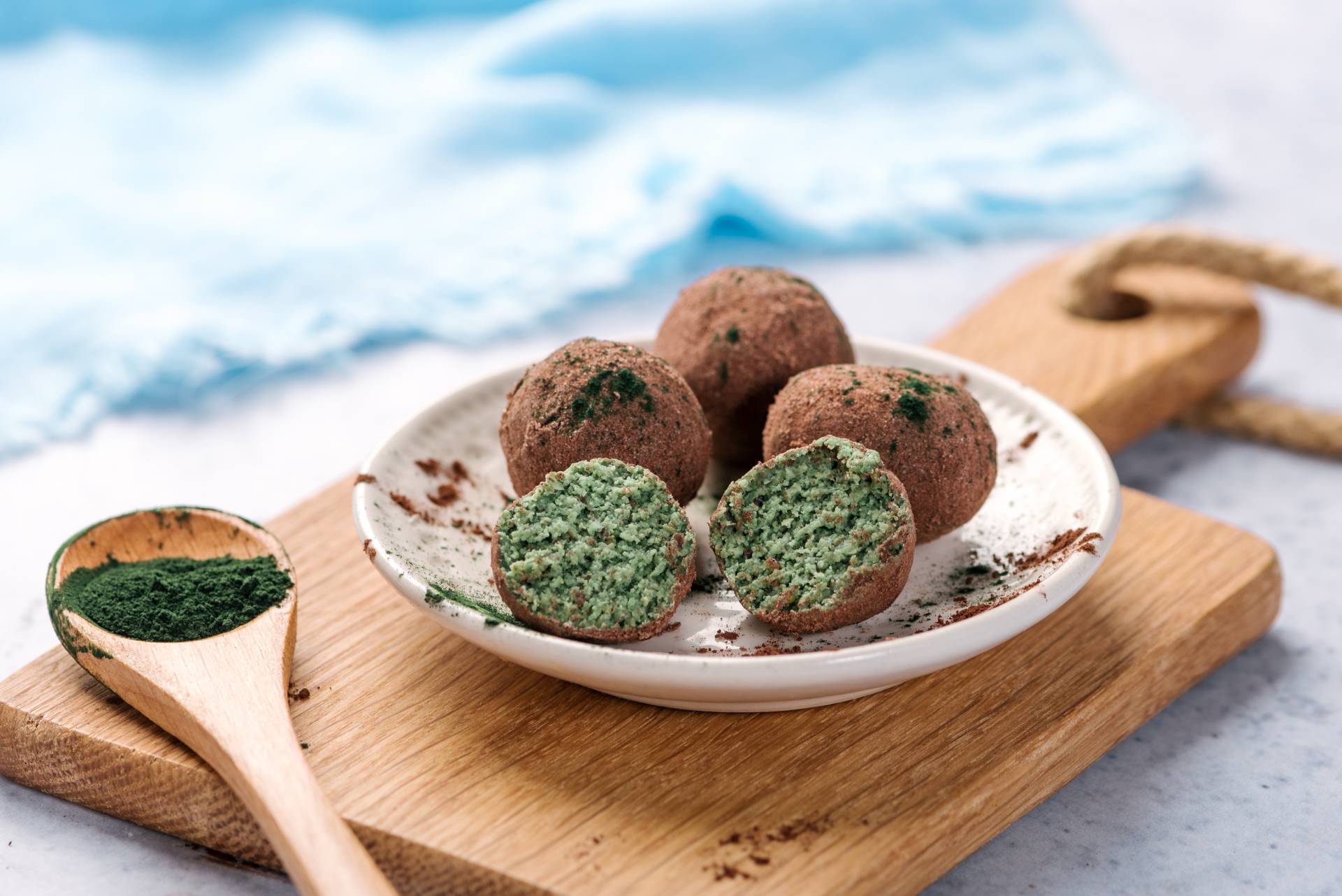 Chocolate Protein Spirulina Balls